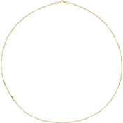 14K Yellow 1.1 mm Dapped Cable 20" Chain