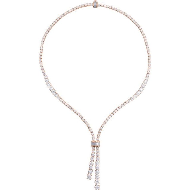 14K Rose 26 1/5 CTW Lab-Grown Diamond 20" Necklace