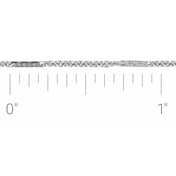 Sterling Silver 1.1 mm Dapped Cable Chain by the Inch