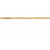14K Yellow Recycled Metal 1.1 mm Dapped Cable Chain by the Inch