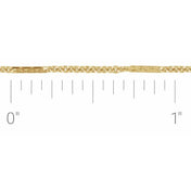 14K Yellow Gold-Filled 1.1 mm Dapped Cable Chain by the Inch