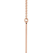 14K Engravable Interlocking Hearts Necklace 16-18" Adjustable Chain