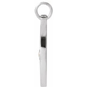 Sterling Silver .015 CT Natural Diamond Compass Pendant