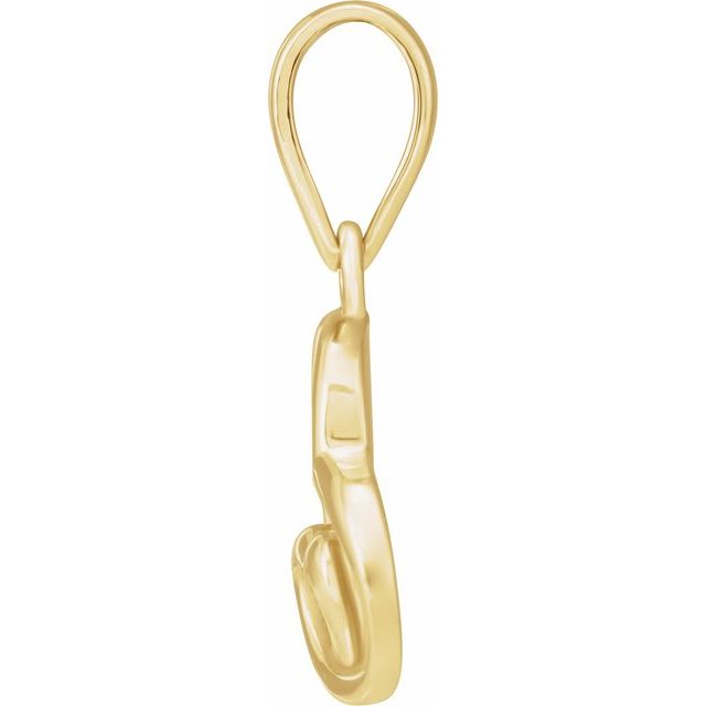 14K Yellow Heart Pendant