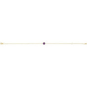 14K Yellow Natural Amethyst  6 1/2-7-1/2" Bracelet
