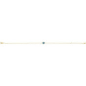 14K Yellow Natural Aquamarine  6 1/2-7-1/2" Bracelet