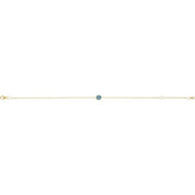 14K Yellow Natural Aquamarine  6 1/2-7-1/2" Bracelet