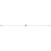 14K Rose Natural Aquamarine 6 1/2-7 1/2" Bracelet