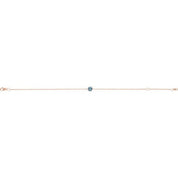 14K Rose Natural Aquamarine 6 1/2-7 1/2" Bracelet