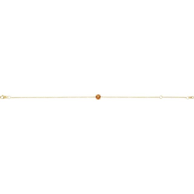 14K Yellow Natural Citrine  6 1/2-7-1/2" Bracelet