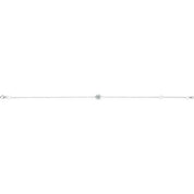 14K White Natural White Sapphire  6 1/2-7-1/2" Bracelet