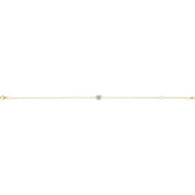 14K Yellow Natural White Sapphire  6 1/2-7-1/2" Bracelet