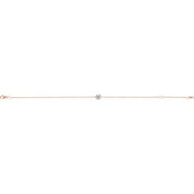 14K Rose Natural White Sapphire  6 1/2-7-1/2" Bracelet