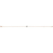 14K Rose 1/5 CT Natural Diamond 6 1/2-7 1/2" Bracelet