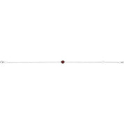 Sterling Silver Natural Mozambique Garnet  6 1/2-7-1/2" Bracelet