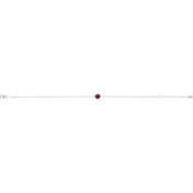 14K White Natural Mozambique Garnet  6 1/2-7-1/2" Bracelet