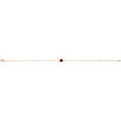 14K Rose Natural Mozambique Garnet  6 1/2-7-1/2" Bracelet