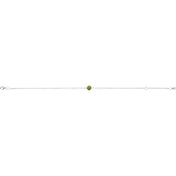 Sterling Silver Natural Peridot  6 1/2-7-1/2" Bracelet