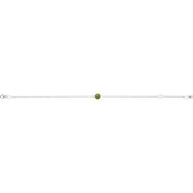 Sterling Silver Natural Peridot  6 1/2-7-1/2" Bracelet