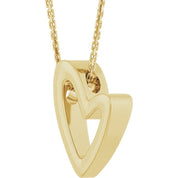 14K Yellow Heart 18" Necklace