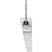 14K White Heart 18" Necklace