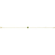 14K Yellow Natural Peridot  6 1/2-7-1/2" Bracelet