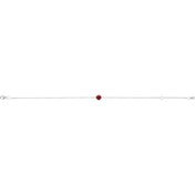 Sterling Silver Lab-Grown Ruby 6 1/2-7 1/2" Bracelet