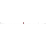 Sterling Silver Lab-Grown Ruby 6 1/2-7 1/2" Bracelet