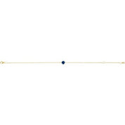 14K Yellow Lab-Grown Blue Sapphire  6 1/2-7-1/2" Bracelet