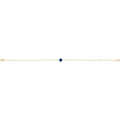 14K Yellow Natural Blue Sapphire  6 1/2-7-1/2" Bracelet