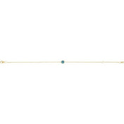 14K Yellow Natural Blue Zircon  6 1/2-7-1/2" Bracelet