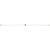 14K Rose Natural Blue Zircon  6 1/2-7-1/2" Bracelet
