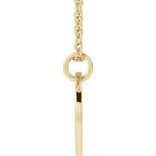 14K Yellow Script Initial J 16-18" Necklace