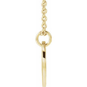 14K Yellow Script Initial P 16-18" Necklace