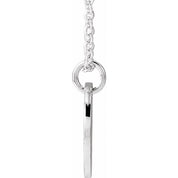 Platinum Script Initial O 16-18" Necklace