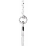 Platinum Script Initial U 16-18" Necklace