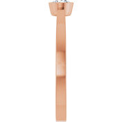 14K Rose Gold 1/5 CT Natural Diamond Ring - Stunning Bezel-Set Solitaire by [Brand Name]