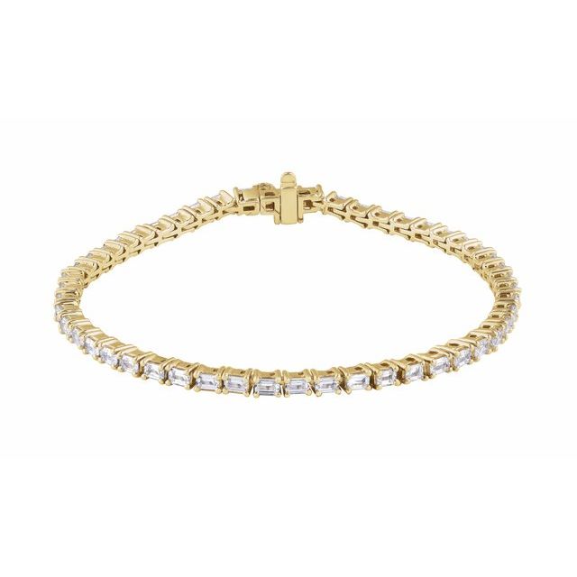 14K Yellow Lab-Grown Diamond Line Bracelet 5 CTW - BRC952