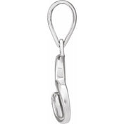 14K White Heart Pendant