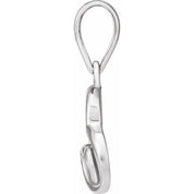 14K White Heart Pendant