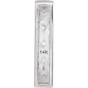 14K White 1/5 CTW Natural Diamond Pendant