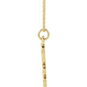 14K Yellow Petite Initial H 16" Necklace