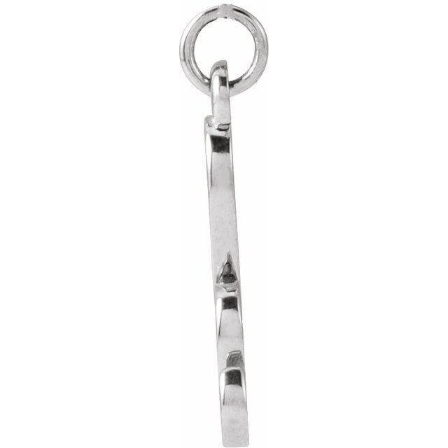 Platinum Petite Initial H Pendant