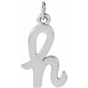 Platinum Petite Initial H Pendant