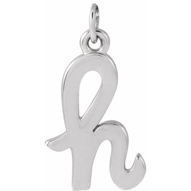 Platinum Petite Initial H Pendant