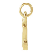 14K Yellow Petite Initial R Pendant