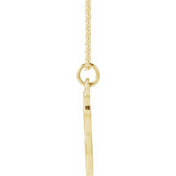 14K Yellow Petite Initial G 16" Necklace