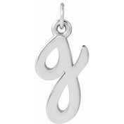 Platinum Petite Initial G Pendant