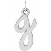 Platinum Petite Initial G Pendant