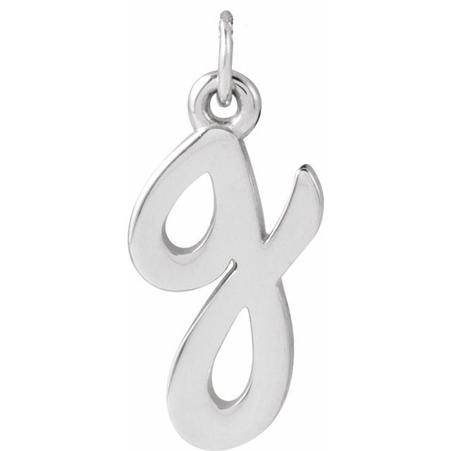Platinum Petite Initial G Pendant